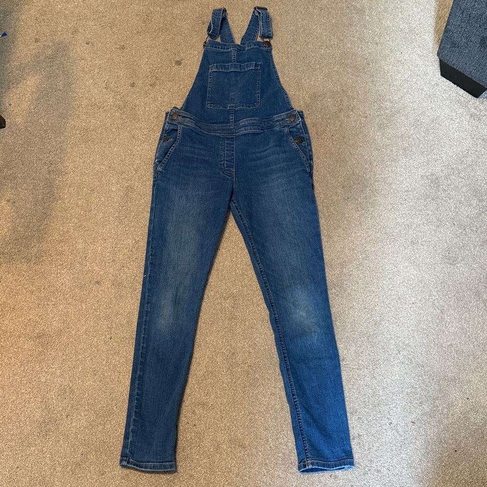 Crewcuts Medium Wash Skinny Denim Overalls Size 14